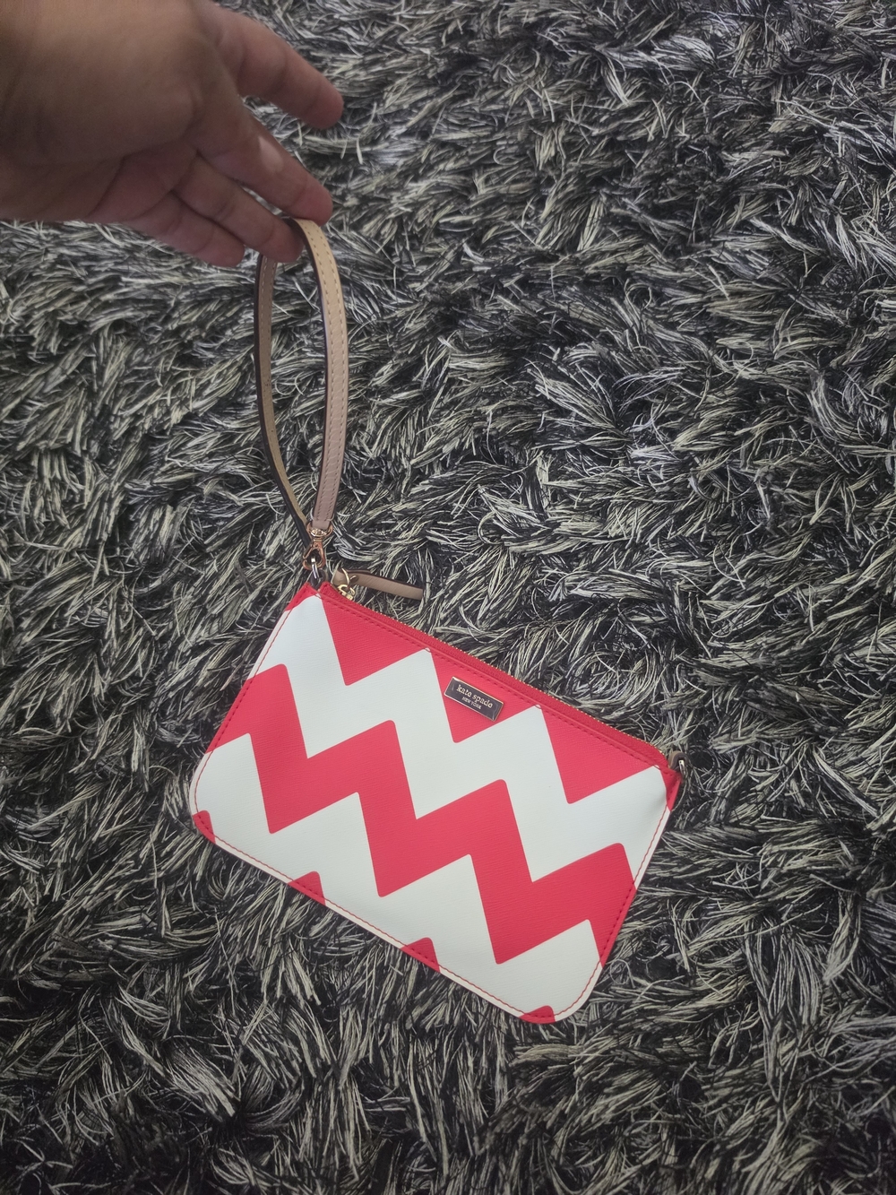 Kate Spade Red Stripe Wristlet